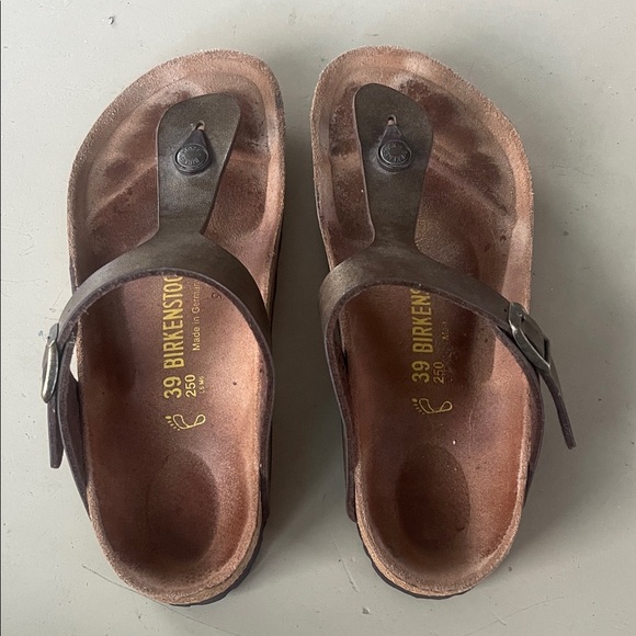 Birkenstock Bronze Metallic Thong Sandals size 39 - Picture 1 of 10